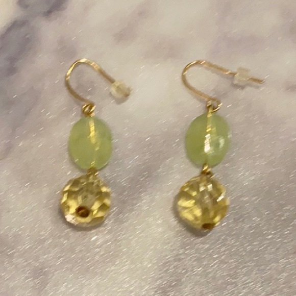 🆕 Delicate Soft Green Earrings!!! NEW!!! - Picture 2 of 2